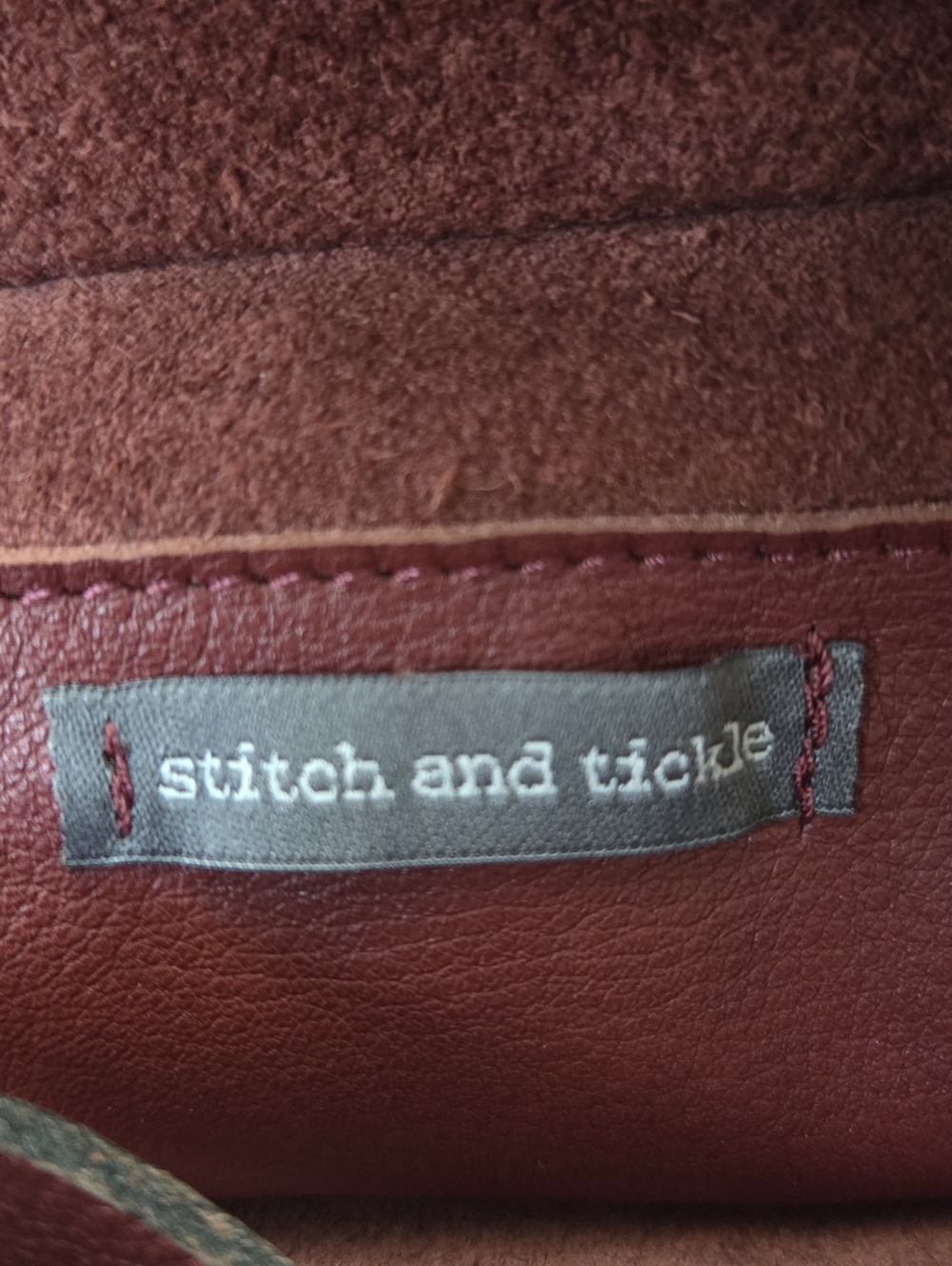 Stitch & Tickle Oxblood Leather Crossbody Satchel | Artisan Handmade Slouchy Bag - Picture 2 of 11
